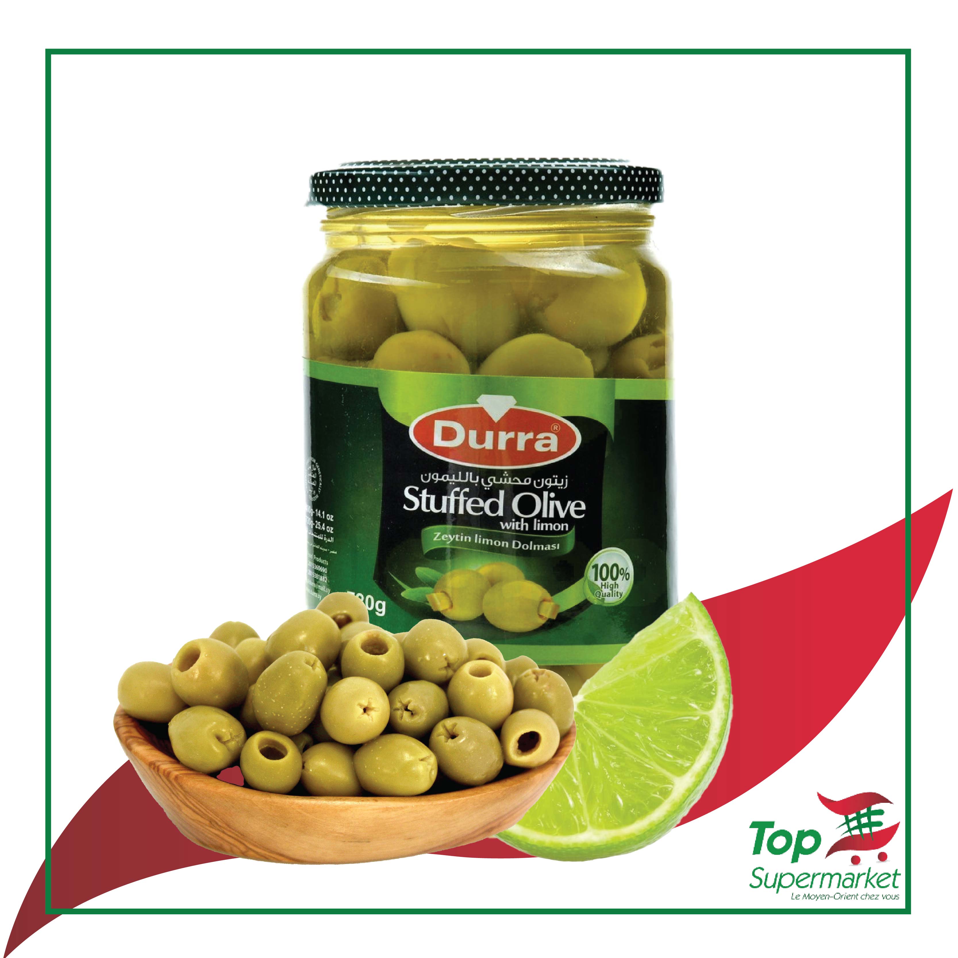 Durra olives farcies au citron 700gr